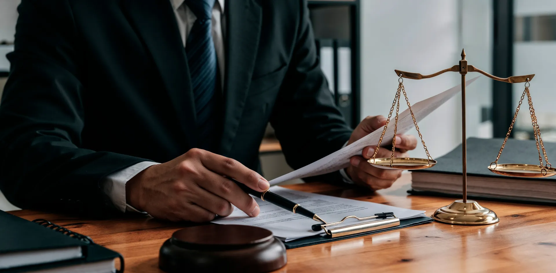 hero attorney signing a contract